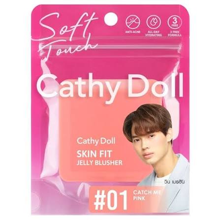 CATHY DOLL SKIN FIT JELLY BLUSHER 6 gr 01 Catch Me Pink 01 Catch Me Pink