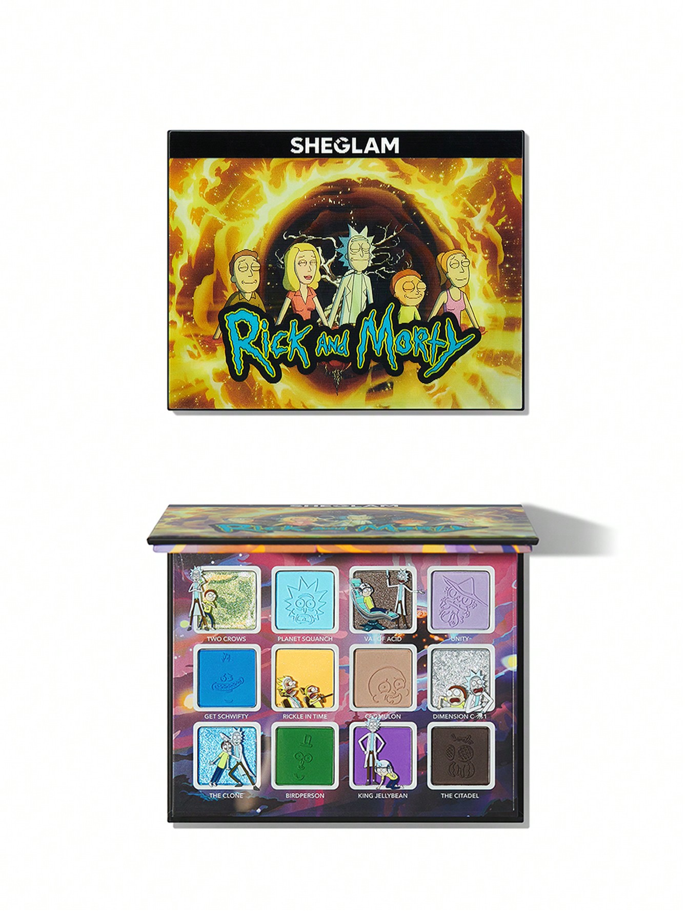 Rick and Morty X SHEGLAM La paleta del sentido (menos sentido) de la vida